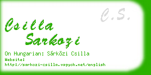 csilla sarkozi business card